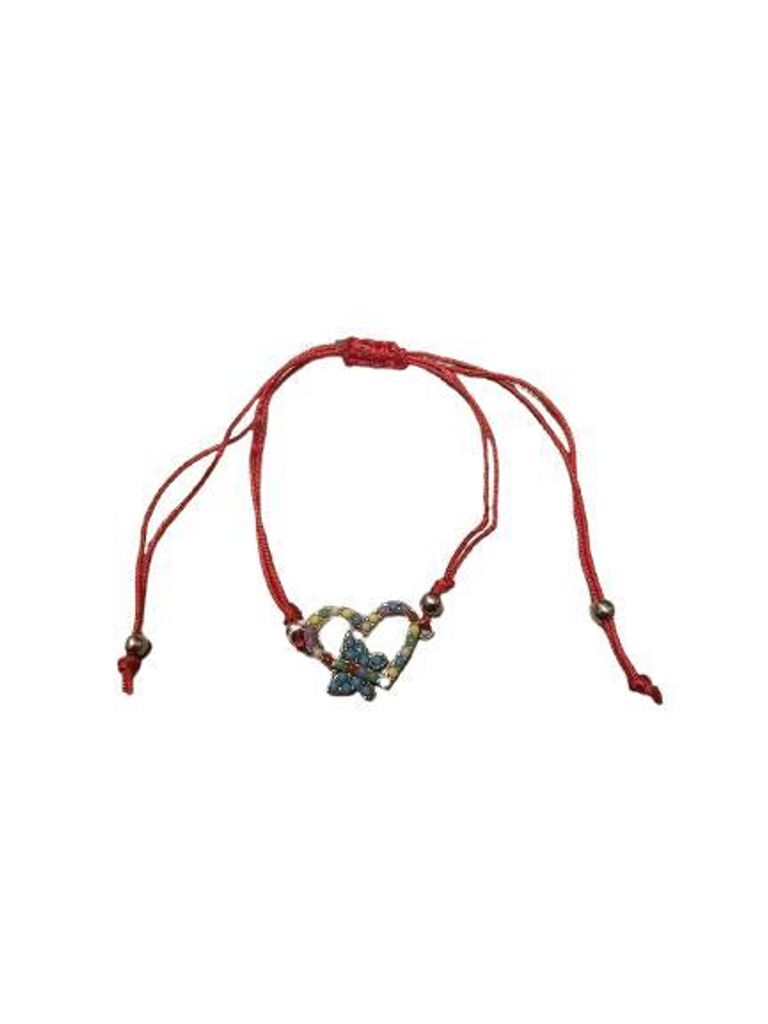 Armband Märzchen Martisor Glücksbringer März als Herz mit Steine aus Metall 2091