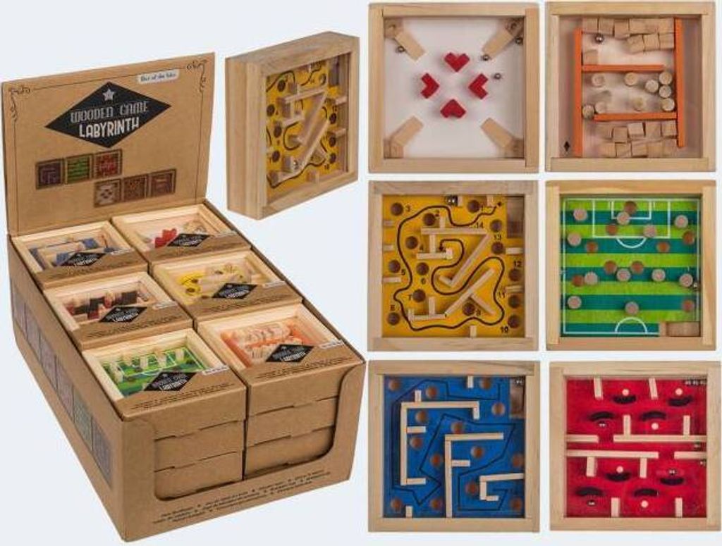 Labyrinth Spiel Holz Produktbild 