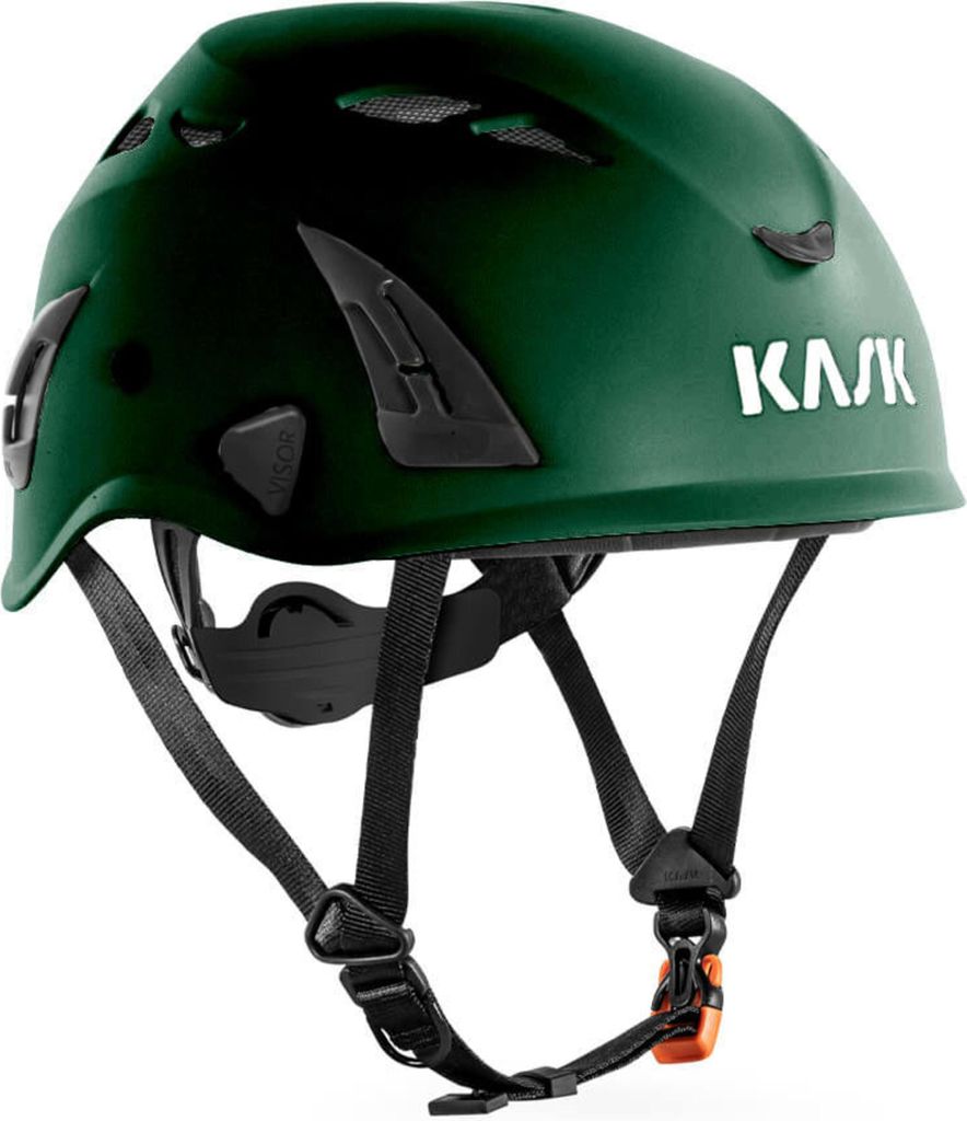 KASK Schutzhelm Superplasma AQ, Industriekletterhelm - Arbeitsschutzhelm, Drehrad, Sanitized, EN397 Farbe:dunkelgrün