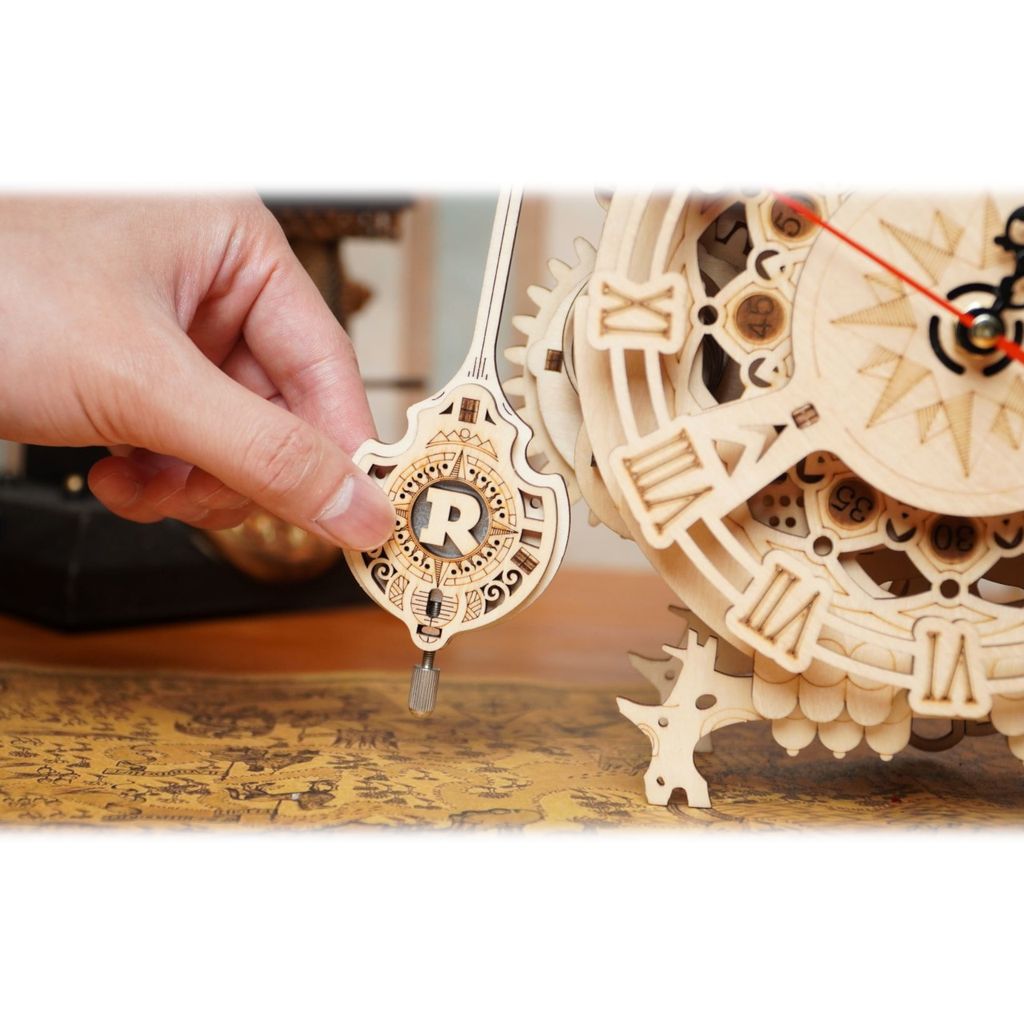 ROKR 3D-Holz-Puzzle Uhr 'Owl Clock' Modellbausatz