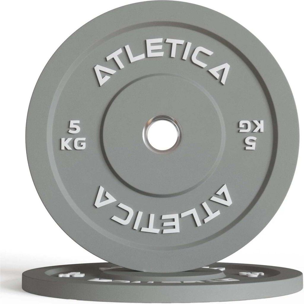 ATLETICA Color Bumper Plates | 2 x 5kg | Paarweise | Robust & langlebig | Ø 50 mm Edelstahlring