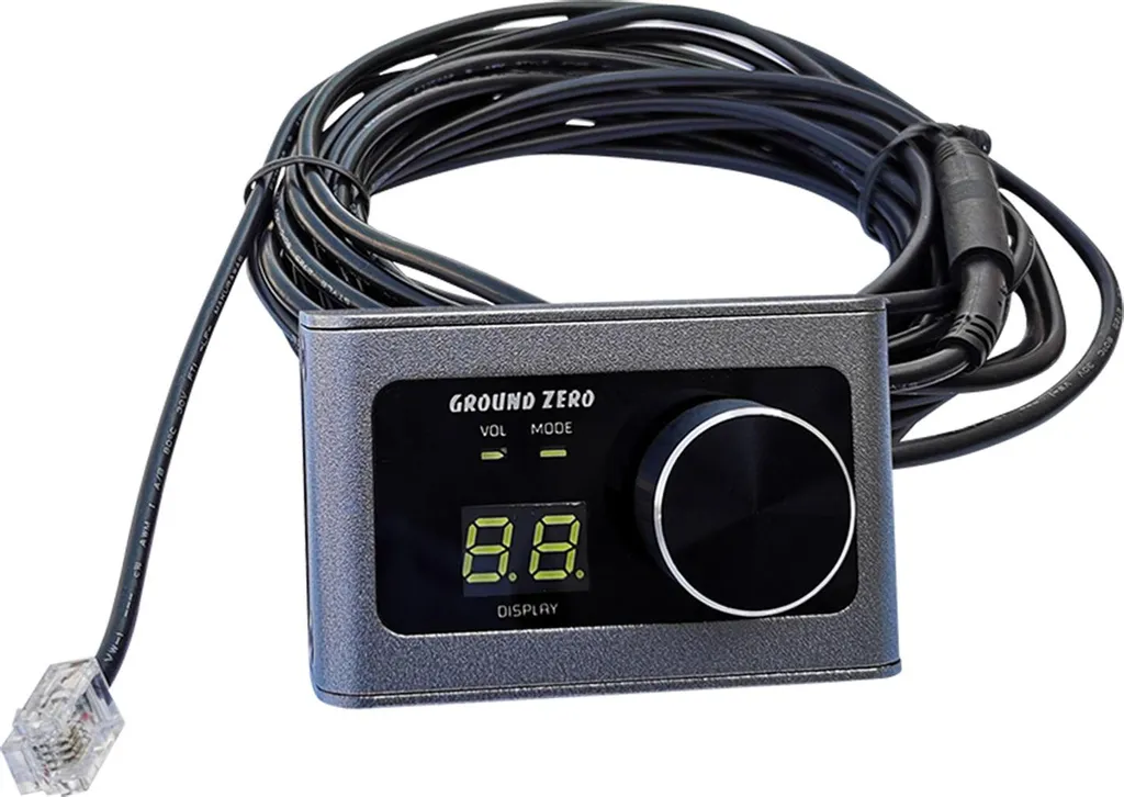 Télécommande Ground Zero GZDSP REM 4-8XII-S pour Ajuster le Volume et Basses