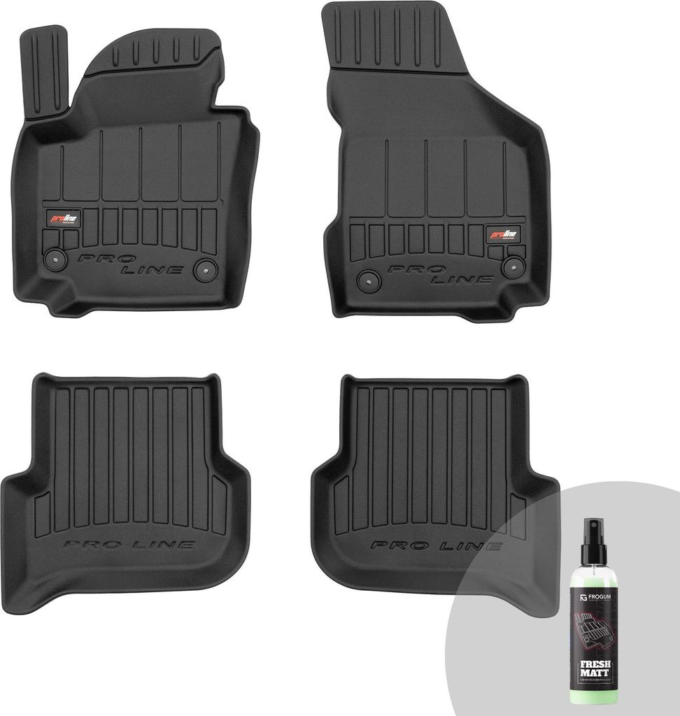 FROGUM ProLine 3D Gummimatten Exklusiven Auto Fußmatten Autofussmatten für SEAT Altea 2004-2015