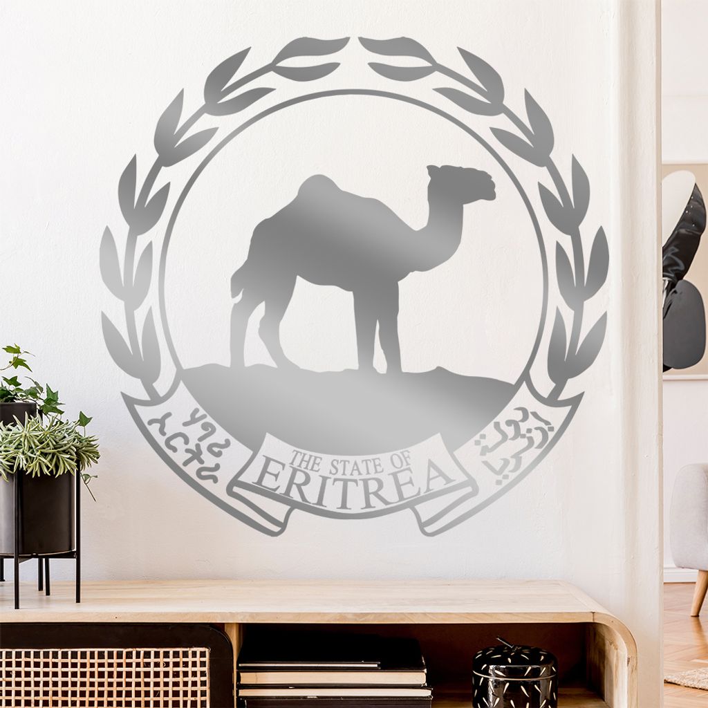 Eritrea Wappen Wandtattoo Wandaufkleber Wall Sticker - Dekoration, Küche, Wohnzimmer, Schlafzimmer, Badezimmer