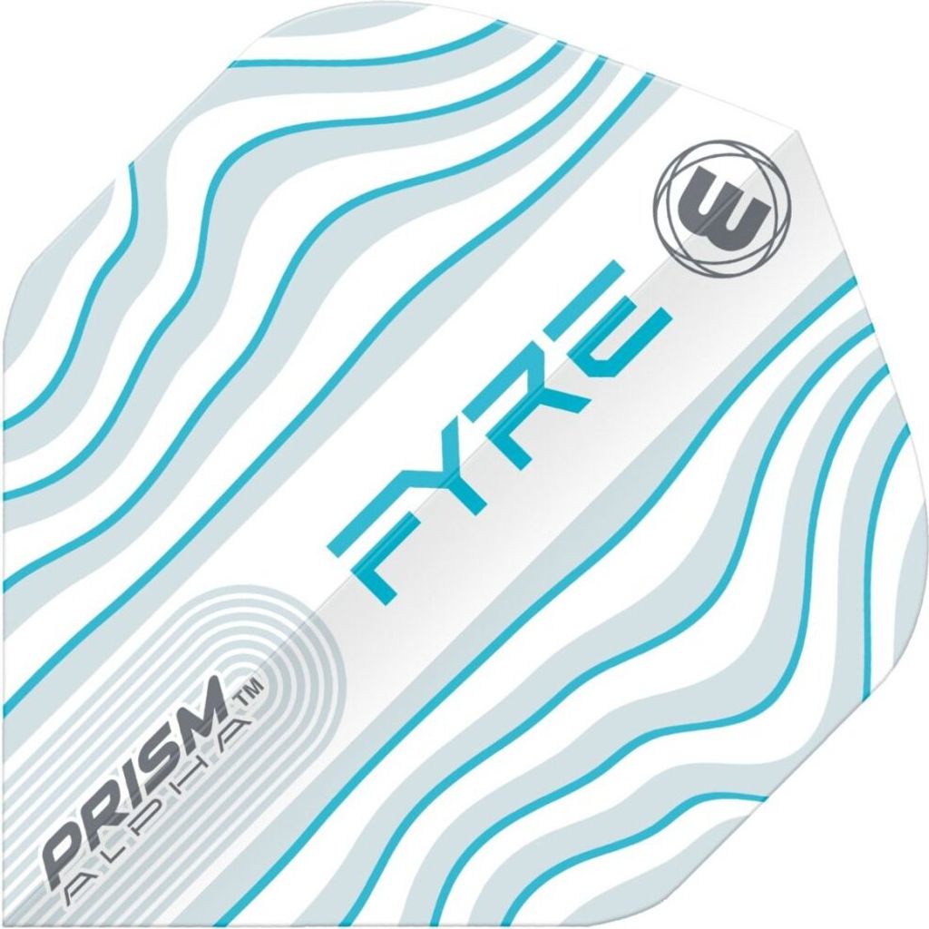 Winmau Darts Standard Prism Alpha White Aqua Blue 6915.707 Flights