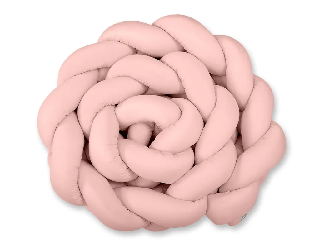 Corde de protection tressée pour lit 360cm - Rose tendre 100% coton