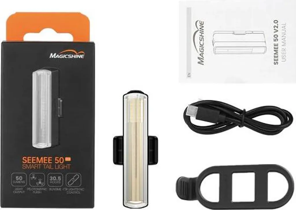 Éclairage Arrière Vélo USB Seemee 50 V2.0 Golden pour Cyclisme Urbain - 4