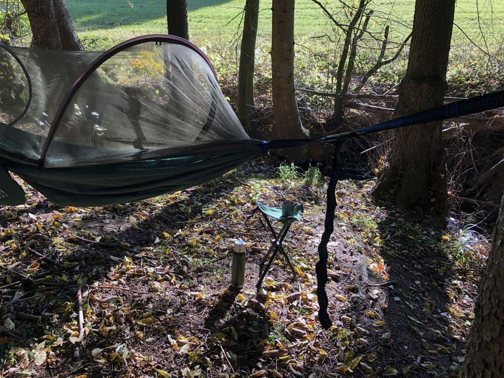 Origin Outdoors Hängematte 'Pop-Up Moskitonetz' dunkelgrün Produktbild 