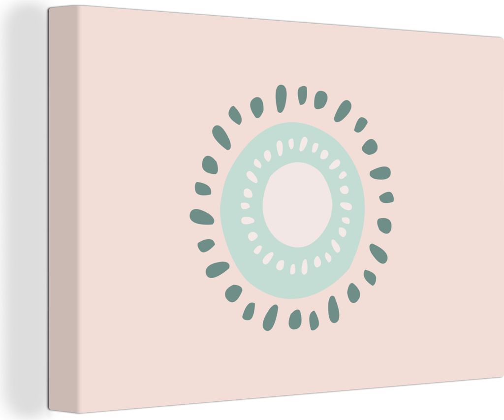 OneMillionCanvasses - Leinwandbilder - 150x100 cm, Sommer - Kiwi - Abstrakt, Wandbilder Kunstdruck Wanddekoration