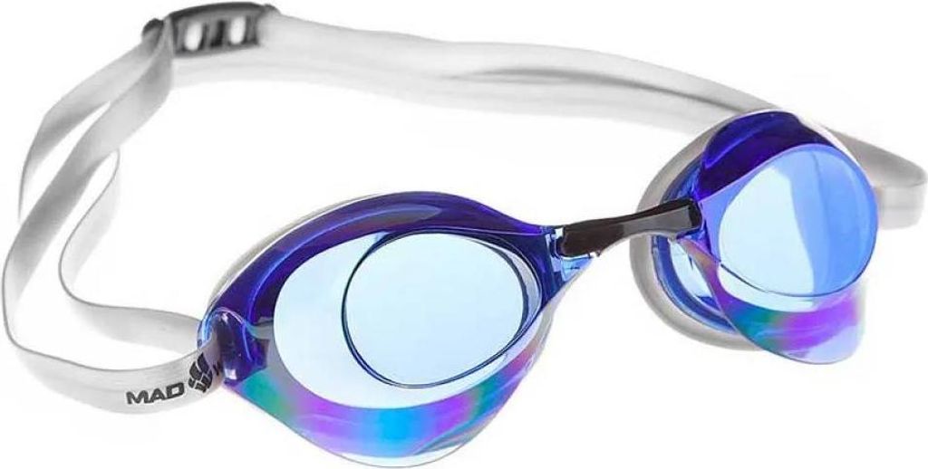 Madwave Turbo Racer Ii Rainbow Schwimmbrille Mit Spiegelglas Blau Herren,Damen Blau One Size