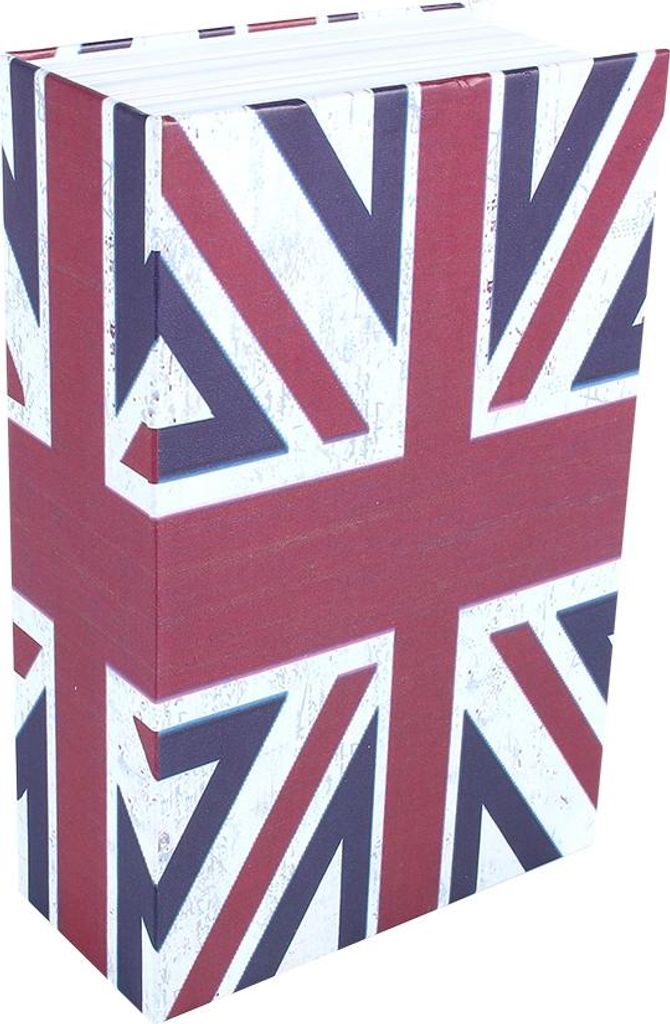 Wörterbuch Buch Secret Safe Security Box Geld Bargeld Schmuck Lock Box (British Flag Type)