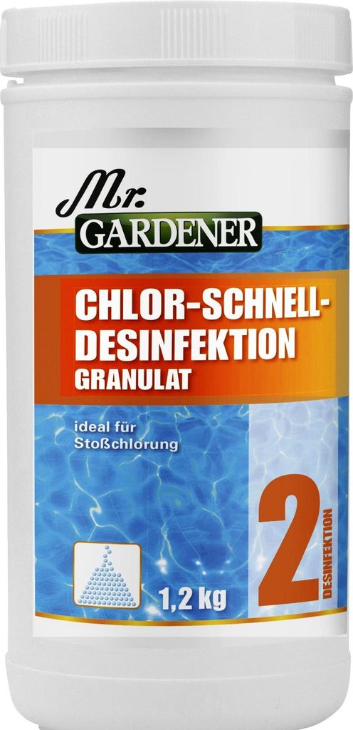 1,2 Mr.Gardener Chlor-Schnelldesinfektion Produktbild 