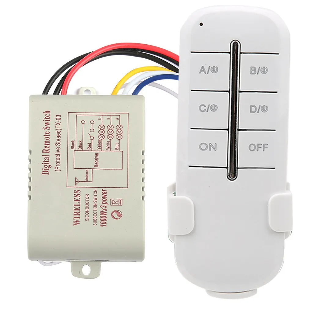 Kit Interruttore Telecomando Senza Fili 220V per Luci e Lampade