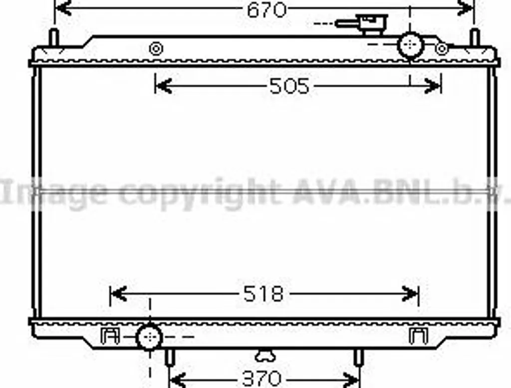 Radiateur de Refroidissement Moteur pour Pick-up - Modèle AVA DN2266