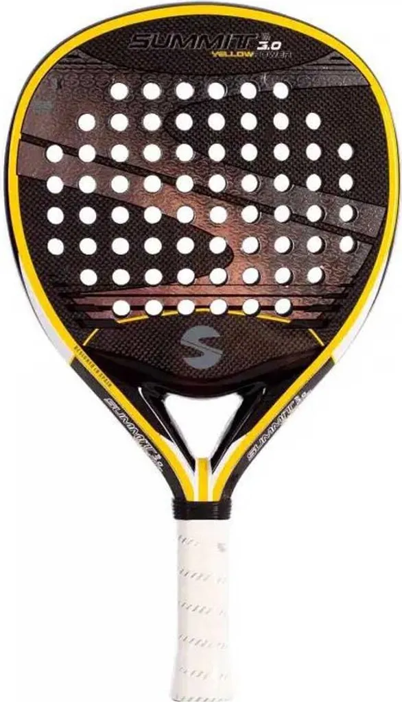 Raquette de padel Softee Summit 3.0 Power Jaune et Noir - Forme Larme