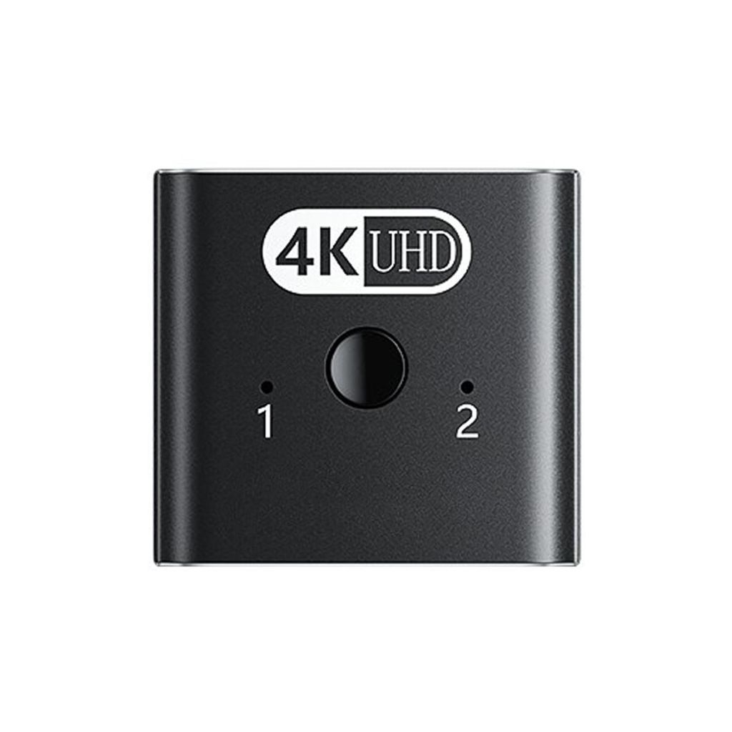 HDMI-Umschalter 4K – 2-in-1 HDMI Switch & 1-in-2 Splitter, Zweiwege-Video-Umschalter, kompatibel mit HDMI 2.0