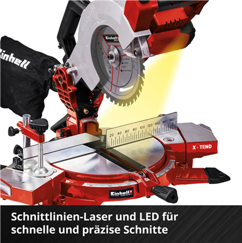 Scie Circulaire à Onglets 210mm Einhell TE-MS 18/210 Li Solo Compacte 18V - 27