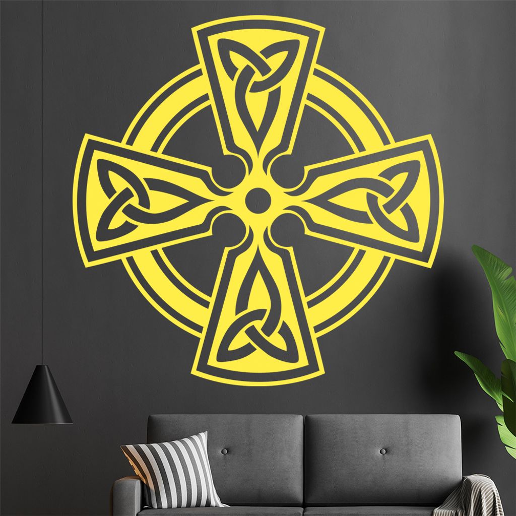 Kreuz - Ornament Wandtattoo in 6 Größen - Wandaufkleber Wall Sticker - Dekoration, Küche, Wohnzimmer, Schlafzimmer, Badezimmer