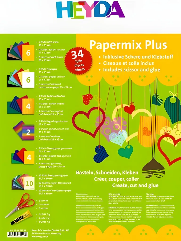 Papier de Couleur Papermix Plus 25x35 cm Heyda Haute Qualité 20487259