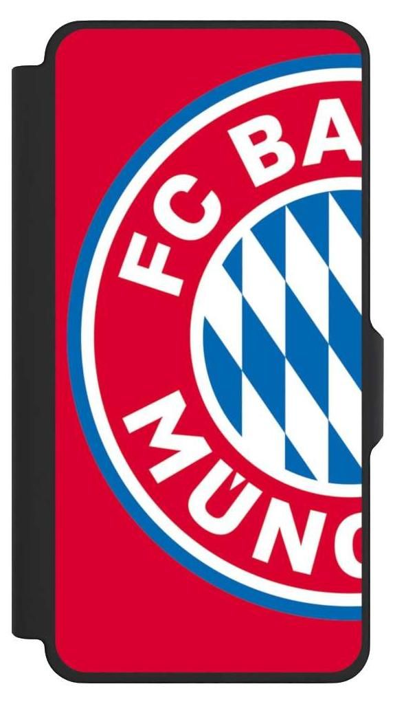 NIVOCASE Klapphülle für Samsung Galaxy S26+ Handyhülle aus Kunst Leder NIVOflip schwarz FC Bayern München FCB Offizielles Lizenzprodukt