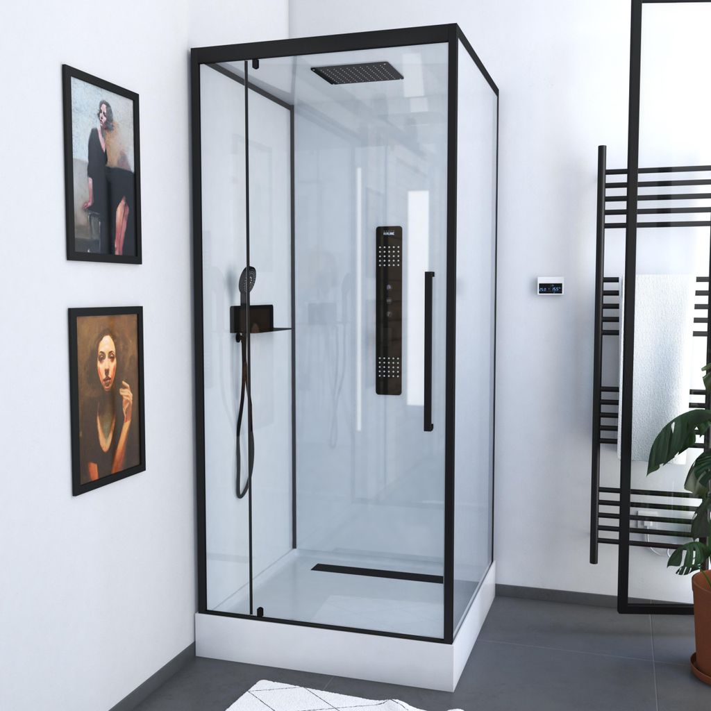Dusche Komplett MARWELL Komplettdusche Fertigdusche White Obrázek produktu 