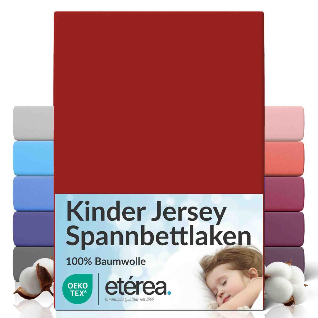 Jersey Spannbettlaken 80x160 - 80x180 cm, 100% Baumwolle Produktbild 
