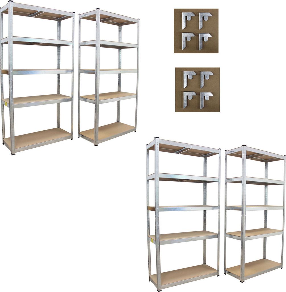 4x Schwerlastregal 180x90x40 cm 875 kg mit 5 Böden je Regal Produktbild 
