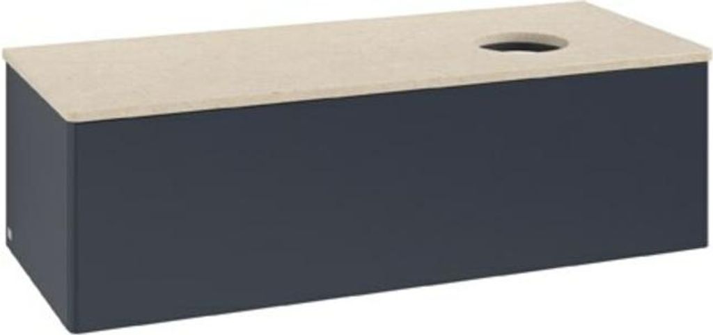 V&B Waschtischunterschrank ohne Frontstruktur Antao 120x36x50cm, WBP botti., md bl. m Lac