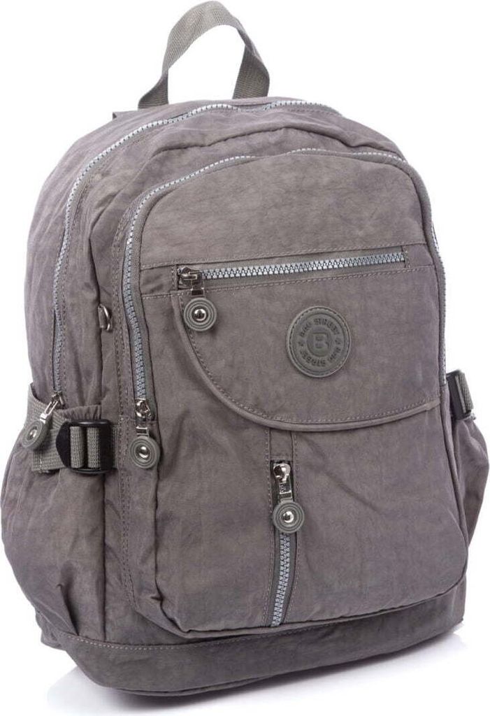 Bag Street Damen und Herren Rucksack Leicht Stadtrucksack Sport Freizeit Nylon Grau