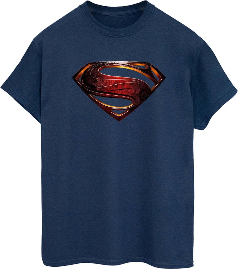Superman - T-Shirt für Herren BI609 (S) (Marineblau)