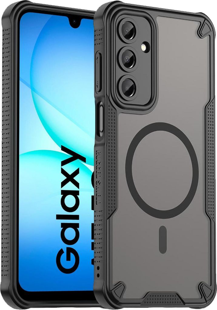 Defender Hülle für Samsung Galaxy A17 5G Schutzhülle Matt Schwarz Magsafe Backcover Handy Case