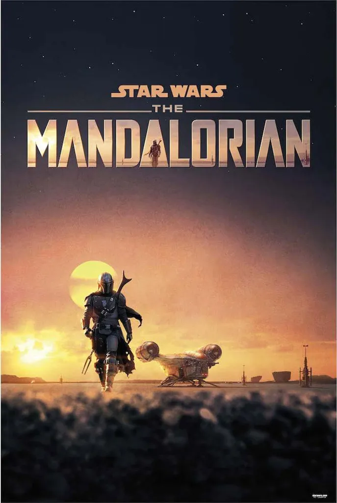 Maxi Poster Mandalorian Star Wars Erik Editores - Stampa HD 61x91,5