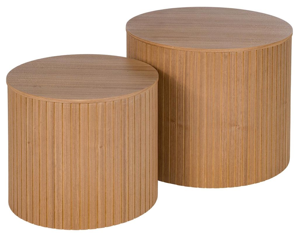 home24 Couchtisch - 2er-Set - Echtholzfurnier