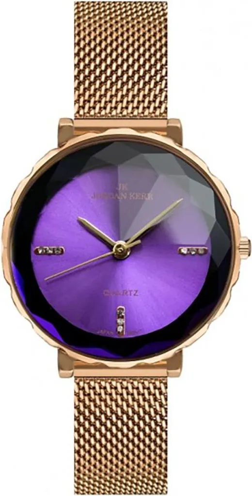 Jordan Kerr I111L 2 Montre Femme avec Mouvement Quartz et Boîtier Argent