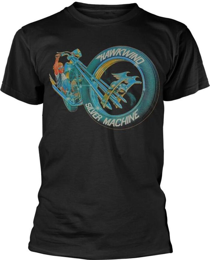 Hawkwind - "Silver Machine" T-Shirt für Herren/Damen Uni PH3950 (S) (Schwarz)