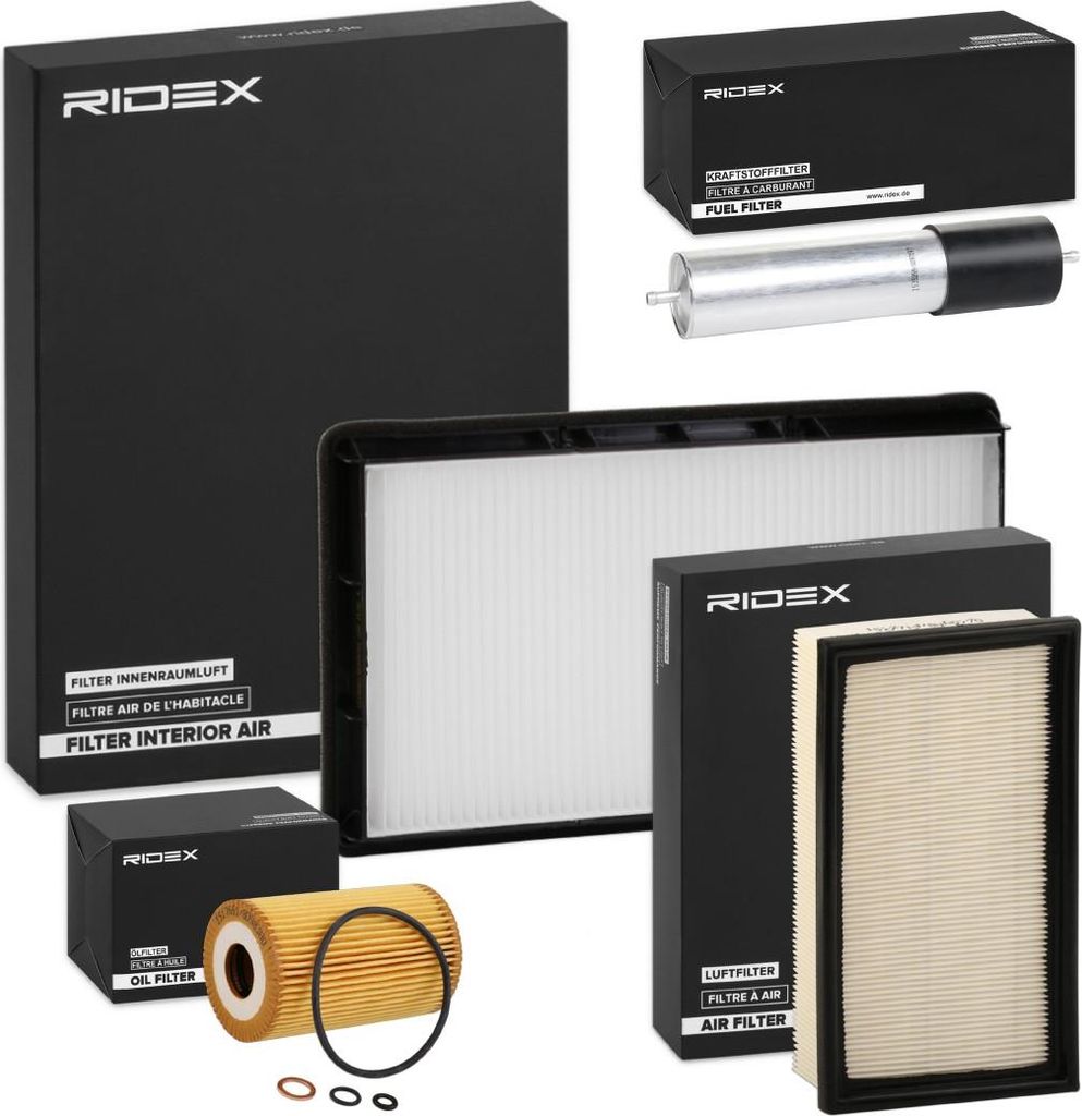 RIDEX Filterset Inspektionspaket Filtersatz für BMW 3 Limousine (E36) 3 Limousine (E30) 3 Coupe (E36) 3 Cabrio (E36) 3 Touring (E36)