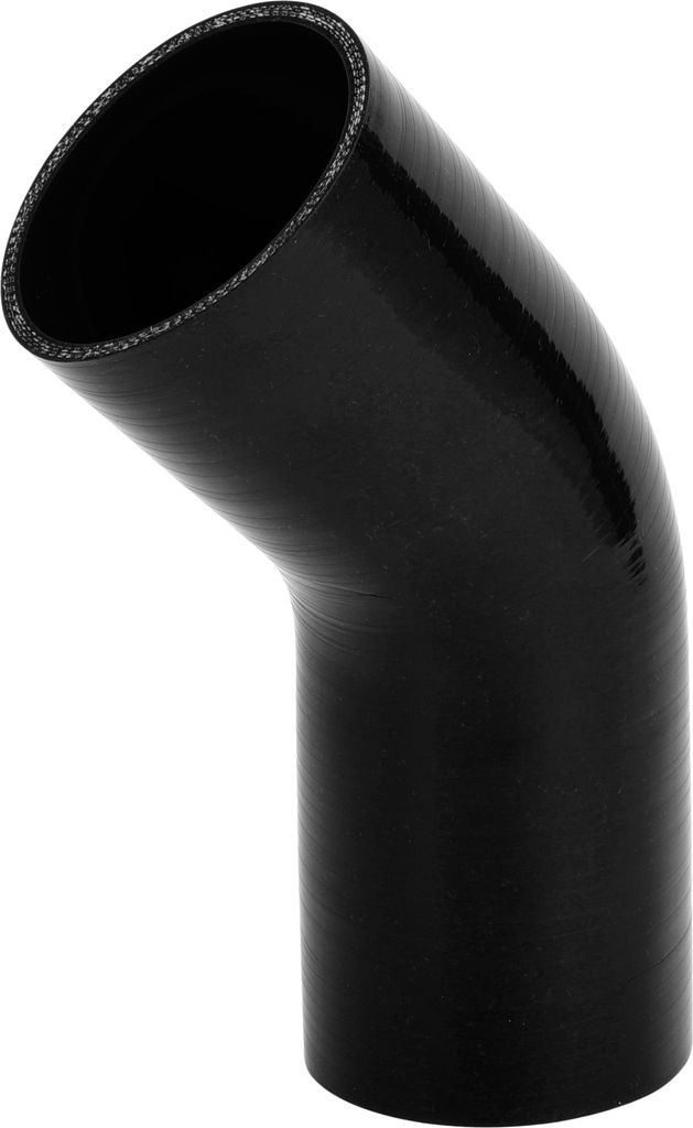 1 Stück 80mm/3,15" ID 120mm/4,72" Länge 45 Grad Schwarzer Autosilikonschlauch Kühlmittelschlauch Universal