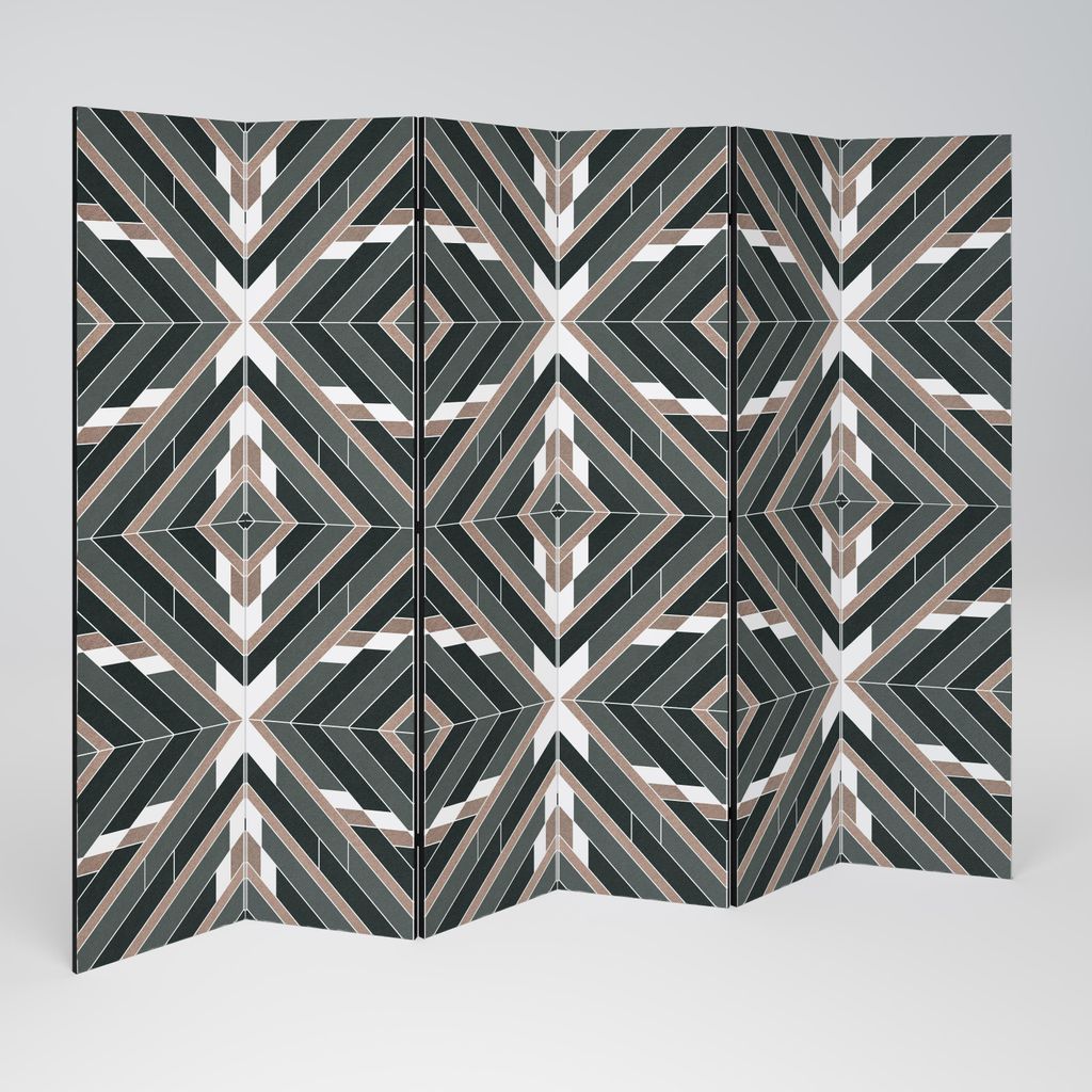 SpaceRebels Paravent Raumteiler - 6-teilig Raumtrenner, Druck 2-Seite - Raumtrenner - Trennwand Wohnung - Room Divider - Spanische Wand Deko Modern...