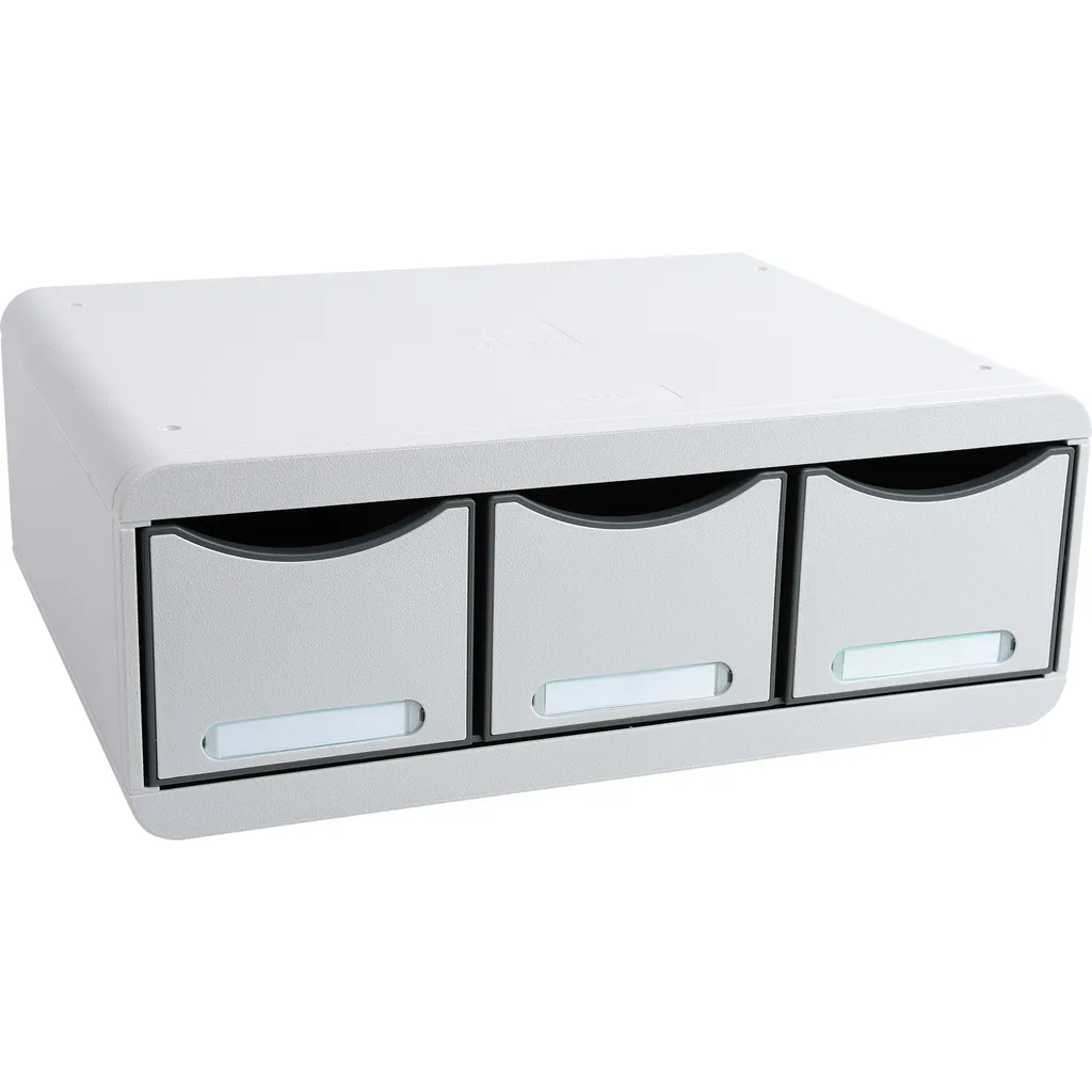Caisson de Rangement Toolbox Exacompta 3 Tiroirs Coulissants Robustes