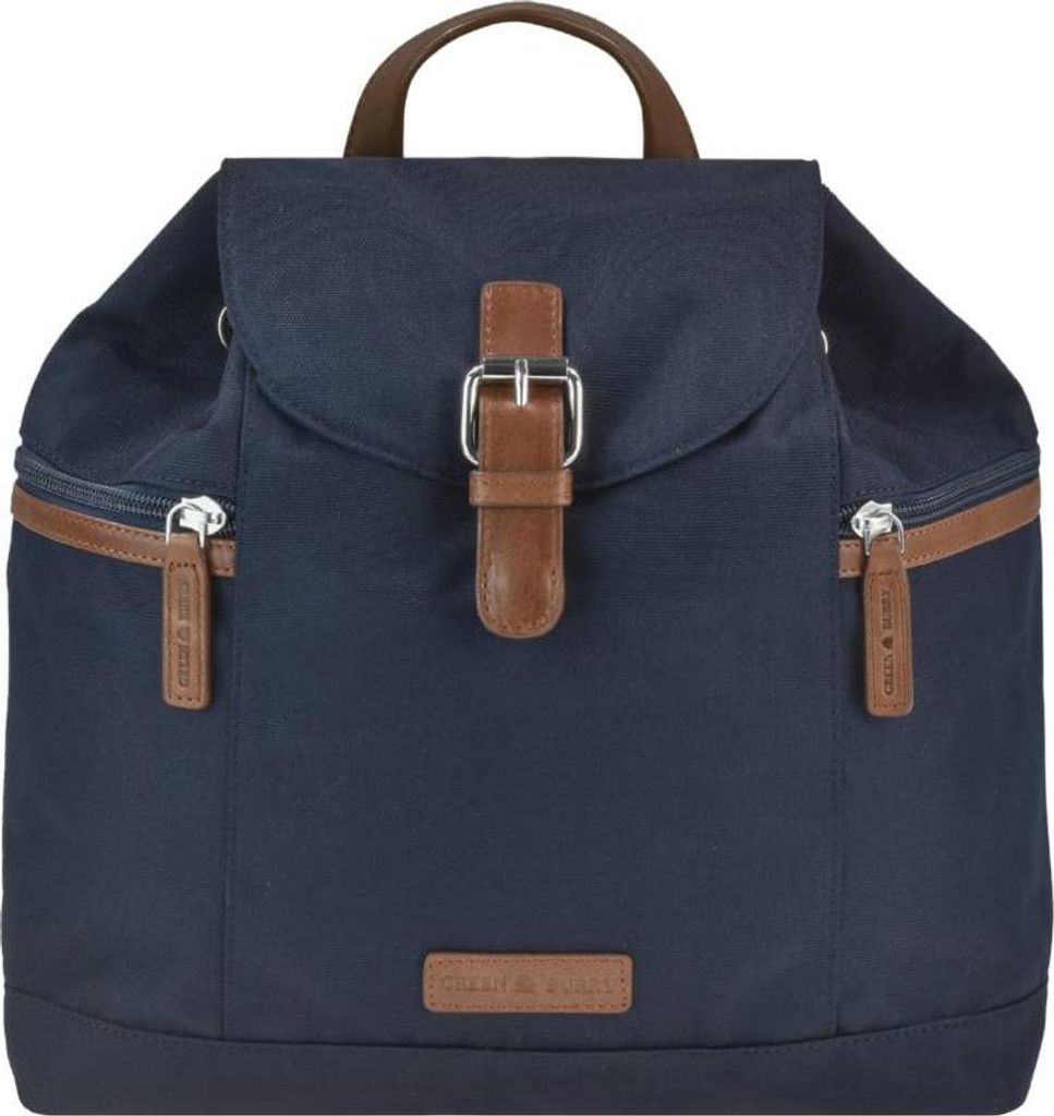 Greenburry Rucksack Nylon 32x28cm "Heidi" Cityrucksack Damen klein blau