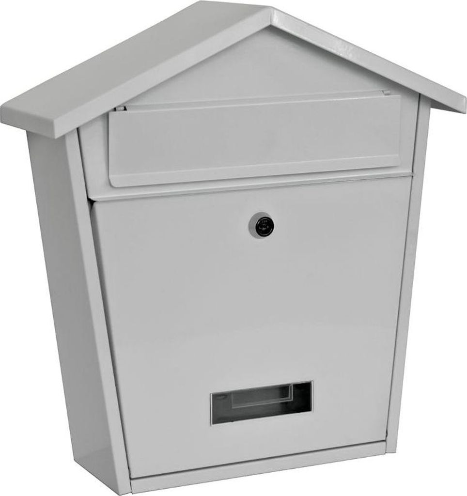 Skrzynka na listy MODERN B 365x365x133 mm, słupek, biała Zdjęcie produktu 