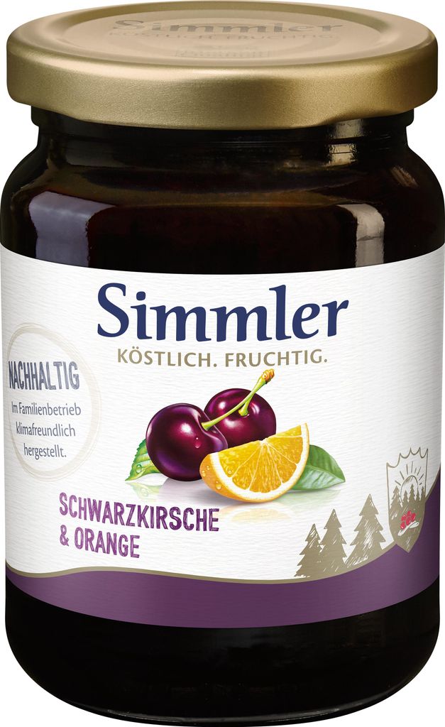 Simmler Schwarzkirsche & Orange 225g
