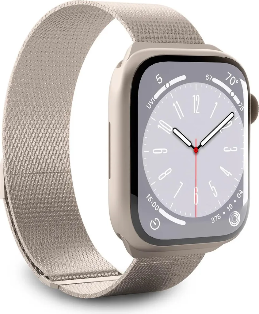 Bracelet SBS PURO Milanese Apple Watch 42/44/45/49mm en Acier Inoxydable