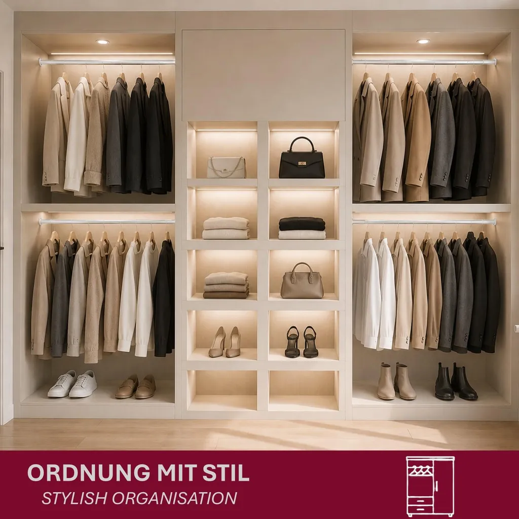 HOOZ® Kleiderstange 60 cm Oval Aluminium [SCHRANK- &