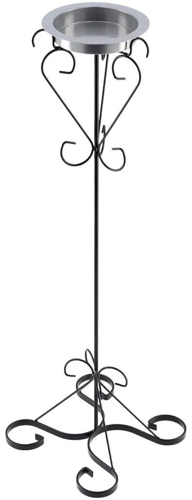 Cendrier extérieur vintage noir en métal solide - Haute résistance 15cm