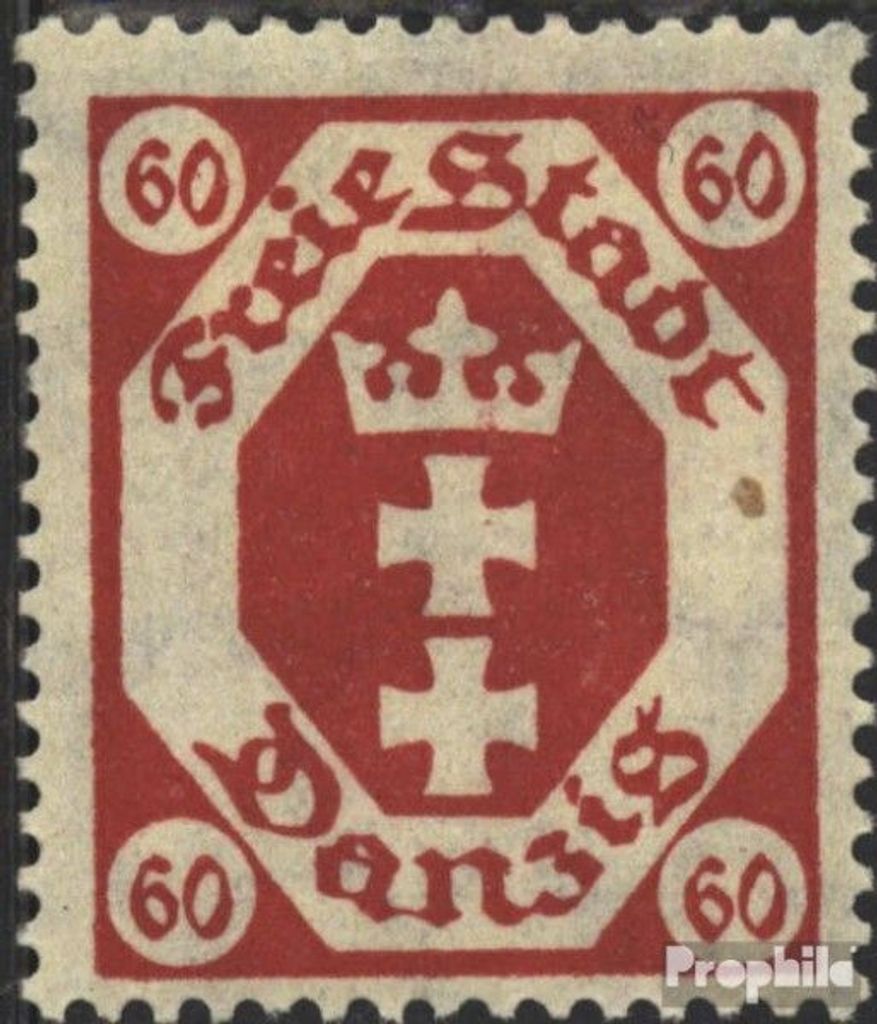 Briefmarken Danzig 1921 Mi 81b gestempelt Wappen