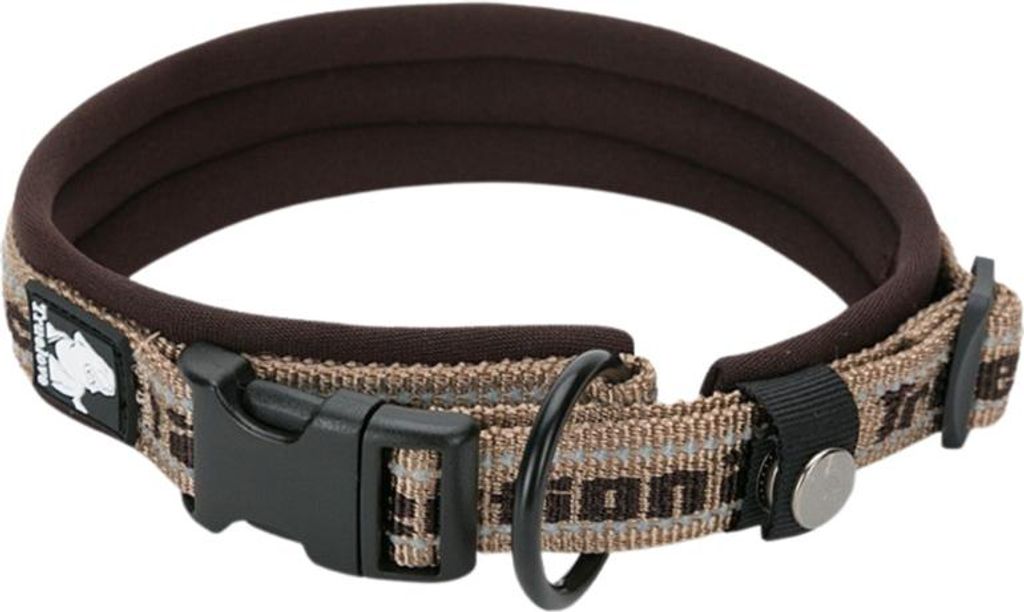 TrueLove Nylon Halsband mit Neopren unterlegt braun, Größe: S