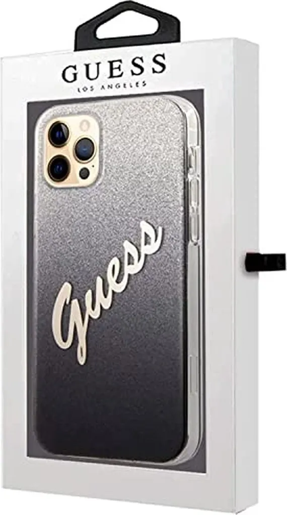 Guess Cover iPhone 12 Pro Max Nera Glitter Gradient - Chic & Safe - 12