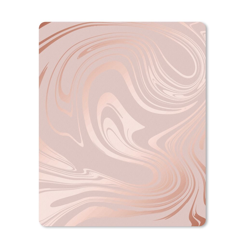 MuchoWow Mauspad Mousepad Marmor - Roségold - Luxus 19x23 cm - Mousepads - Maus Mat - Pad - Mausunterlage - Mauspads - Spielen