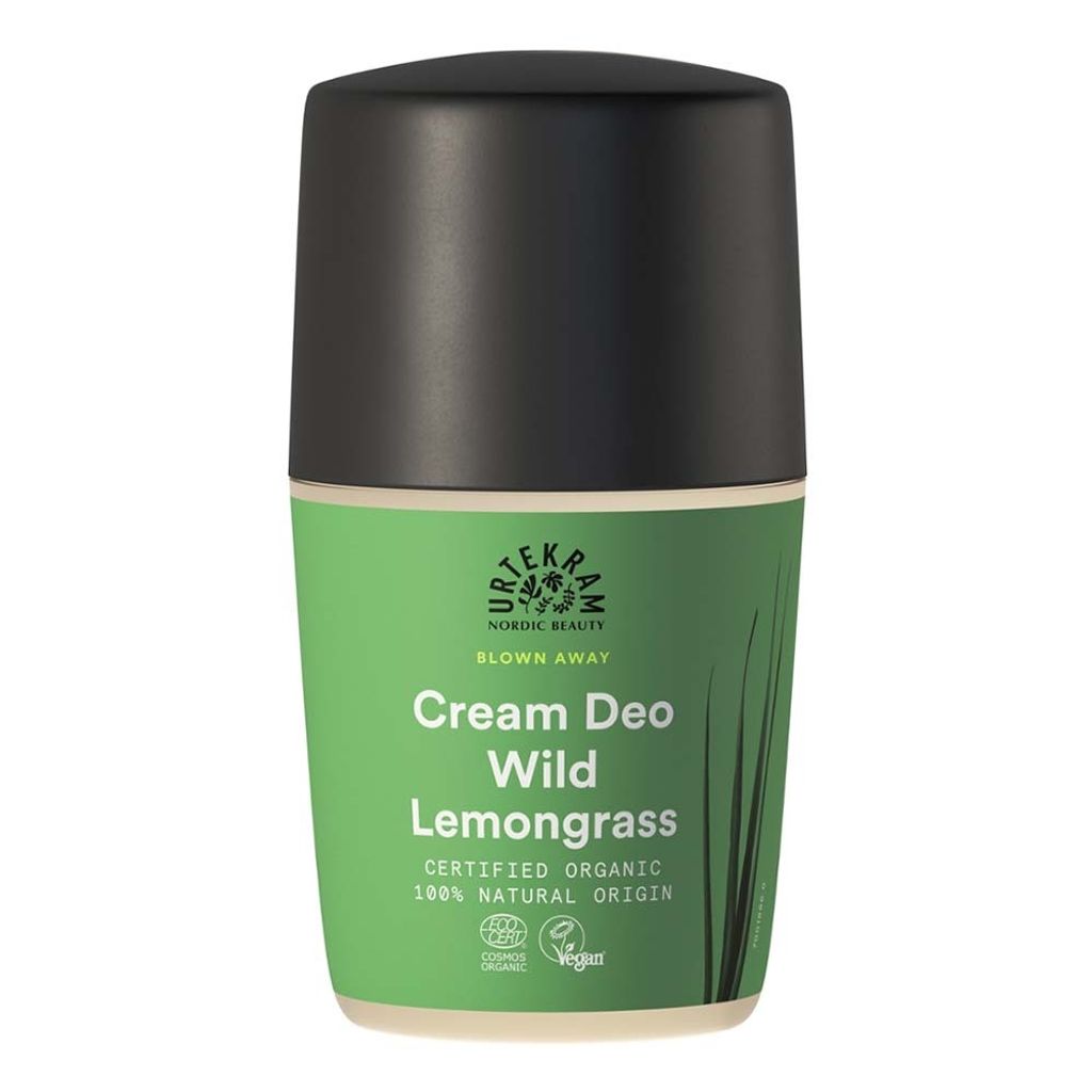 Urtekram Wild Lemongrass Cream Deo, Frauen, Deodorant, Roll-on Deodorant, 50 ml, Feuchtigkeitsspendend, Glättend, Weichmachend, Aloe Vera